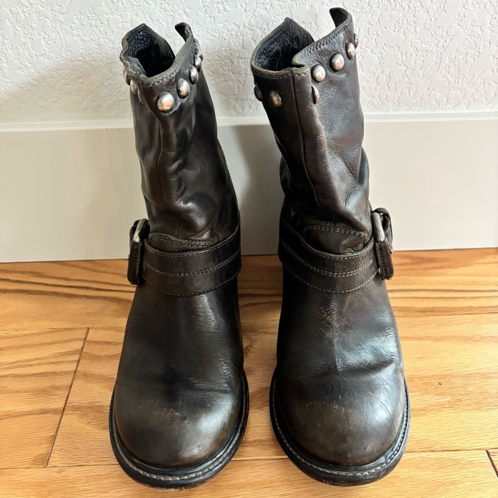 🐎 OXS Heeled Brown Leather Boots - size 38​​ - Picture 2 of 9